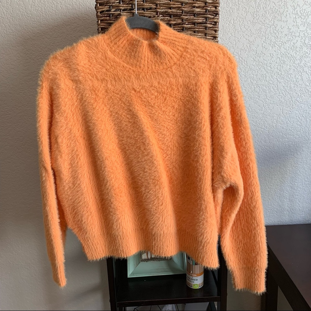 4si3nna Furry Orange Sweater
